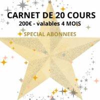 CARNET DE 20 COURS (valable 4 mois)  [UNIQUEMENT POUR LES ABONNÉES ! ]