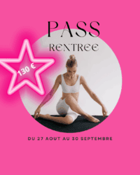 PASS RENTREE 25 - du 27 aout au 30 septembre - cours adultes